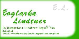 boglarka lindtner business card